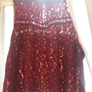 Burgundy Lace tank